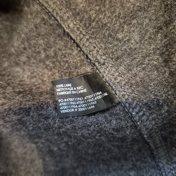 Club Monaco 100% Wool Grey Assymetric Zippered Wrap Sweater - Picture 13 of 14